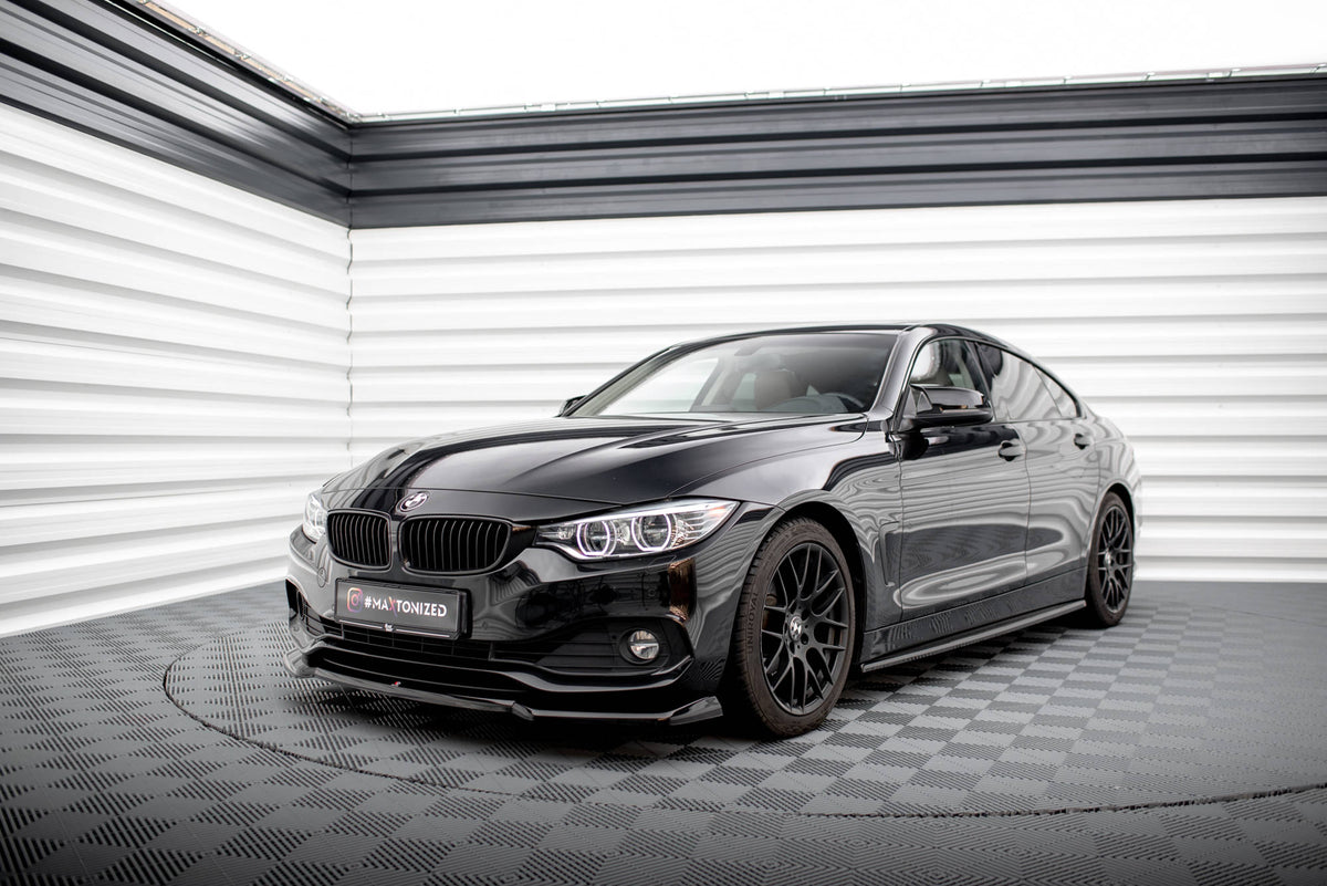 Street+ Spoilerlippe Front Ansatz V.1 passend für BMW 4er Coupe / Gran Coupe / Cabrio F32 / F36 / F33 schwarz Hochglanz – Ansicht 3