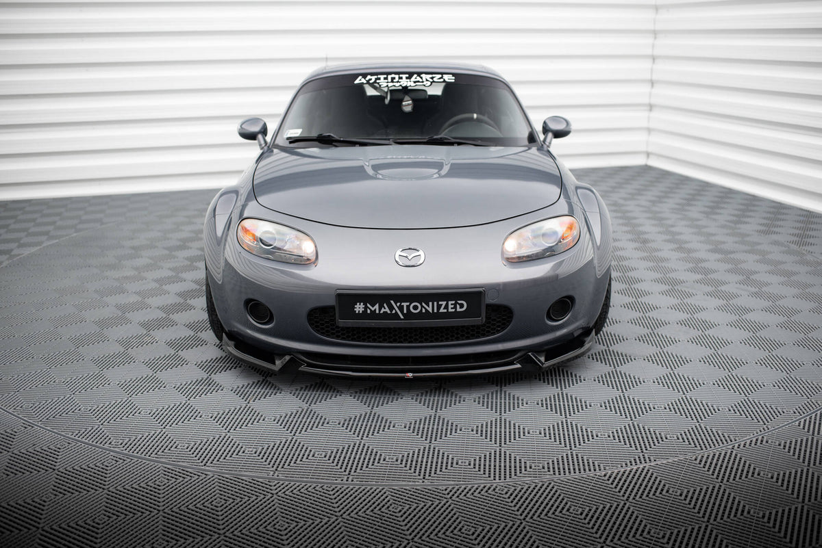 Street+ Spoilerlippe Front Ansatz V.2 passend für Mazda MX5 NC (Mk3) schwarz Hochglanz – Ansicht 1
