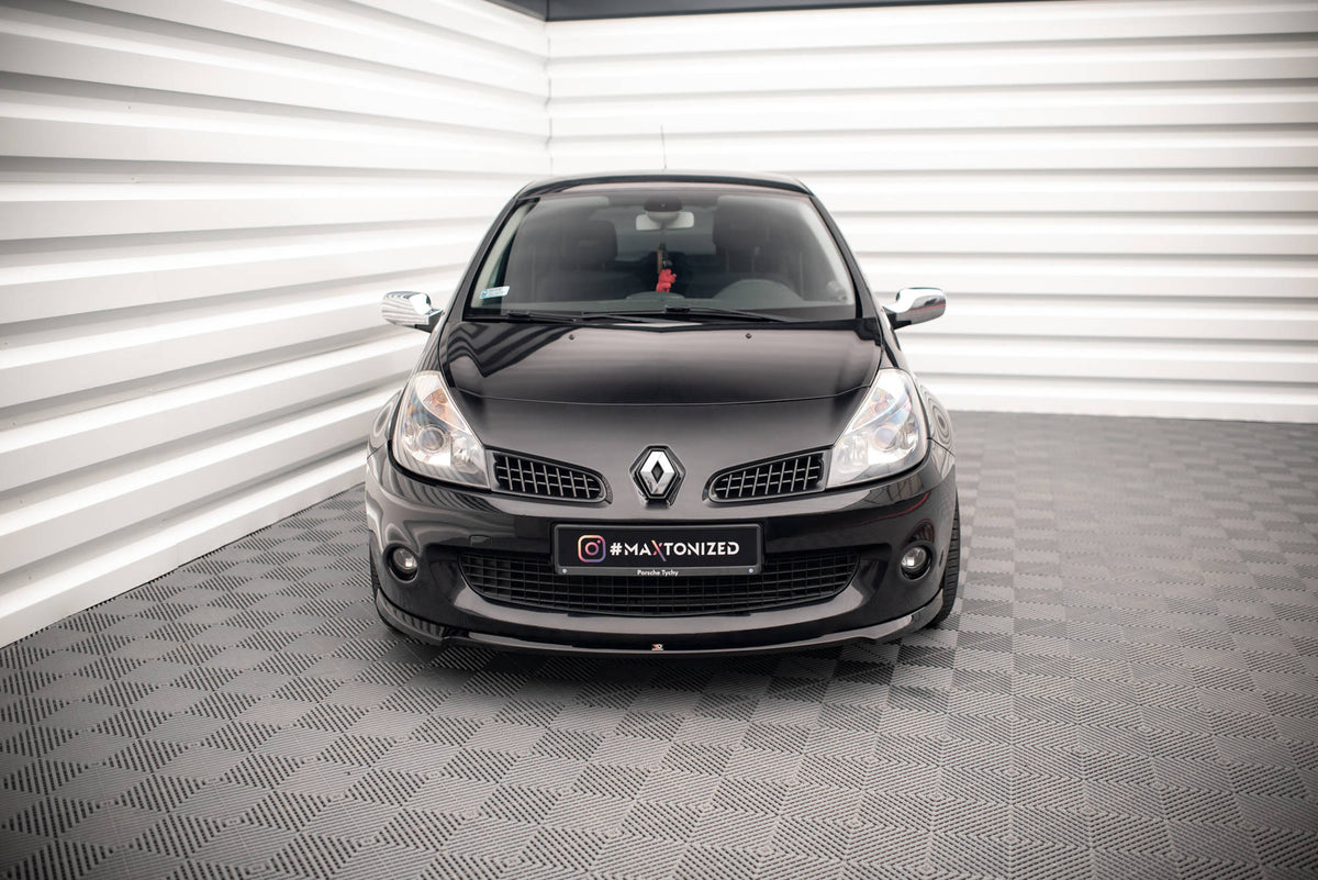 Street+ Spoilerlippe Front Ansatz passend für RENAULT CLIO III RS schwarz Hochglanz – Ansicht 1