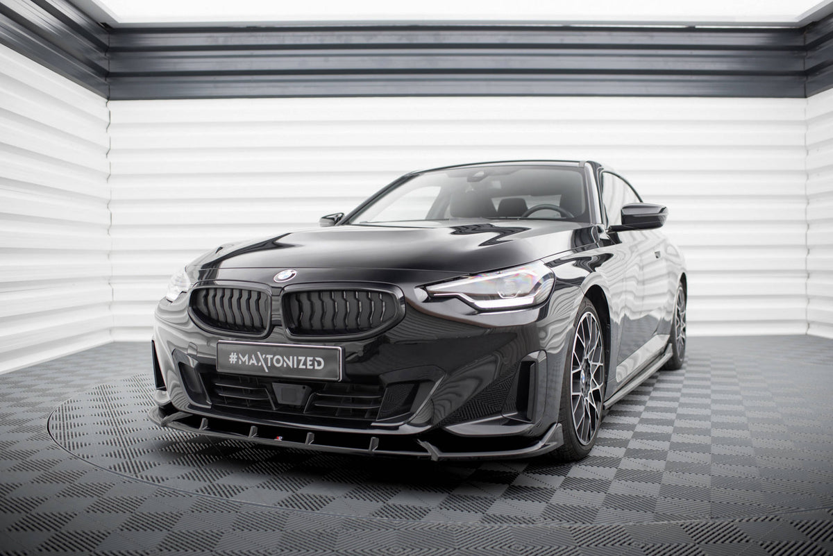 Street+ Spoilerlippe Front Ansatz V.2 passend für BMW 2 Coupe G42 schwarz Hochglanz – Ansicht 1