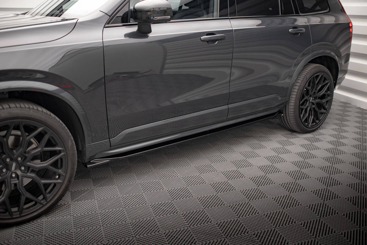 Street+ Seitenschweller Leisten passend für Volvo XC90 R-Design Mk2 / Mk2 Facelift schwarz Hochglanz – Ansicht 1