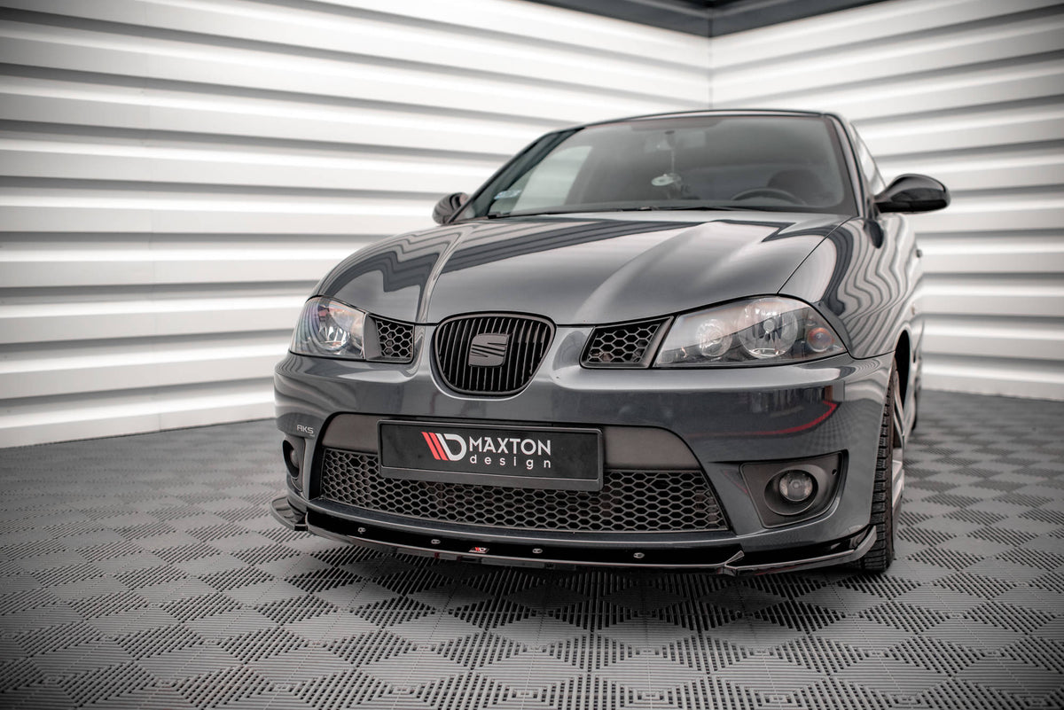 Street+ Spoilerlippe Front Ansatz V.2 passend für Seat Ibiza Cupra Mk3 schwarz Hochglanz – Ansicht 4