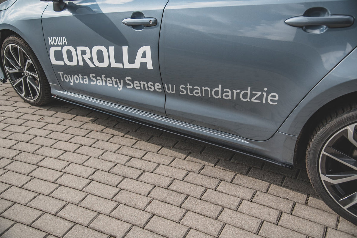 Street+ Seitenschweller Leisten passend für Toyota Corolla XII Limousine schwarz Hochglanz – Ansicht 5