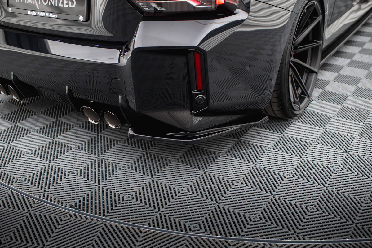 Heck Ansatz Flaps Diffusor V.1 passend für BMW M2 G87 schwarz Hochglanz – Ansicht 3