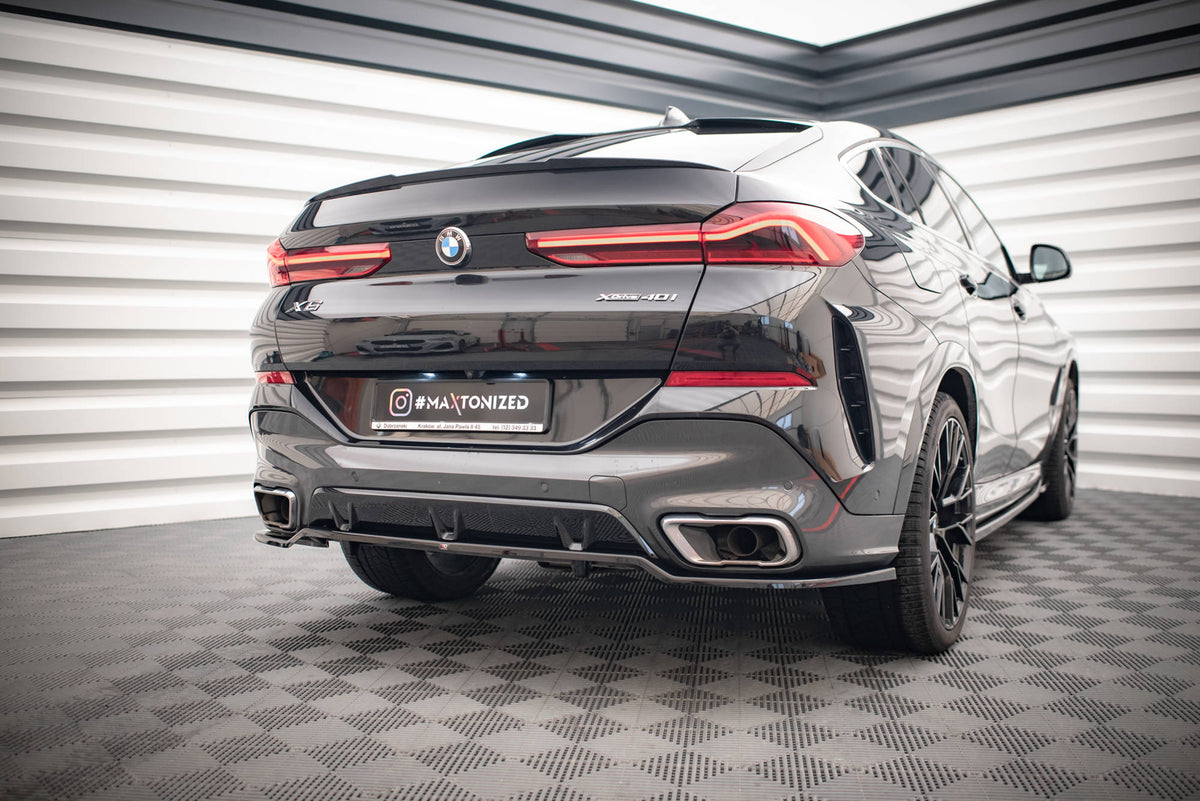Street+ Mittlerer Diffusor RACE passend für V.3 BMW X6 M-Paket G06 schwarz Hochglanz – Ansicht 4
