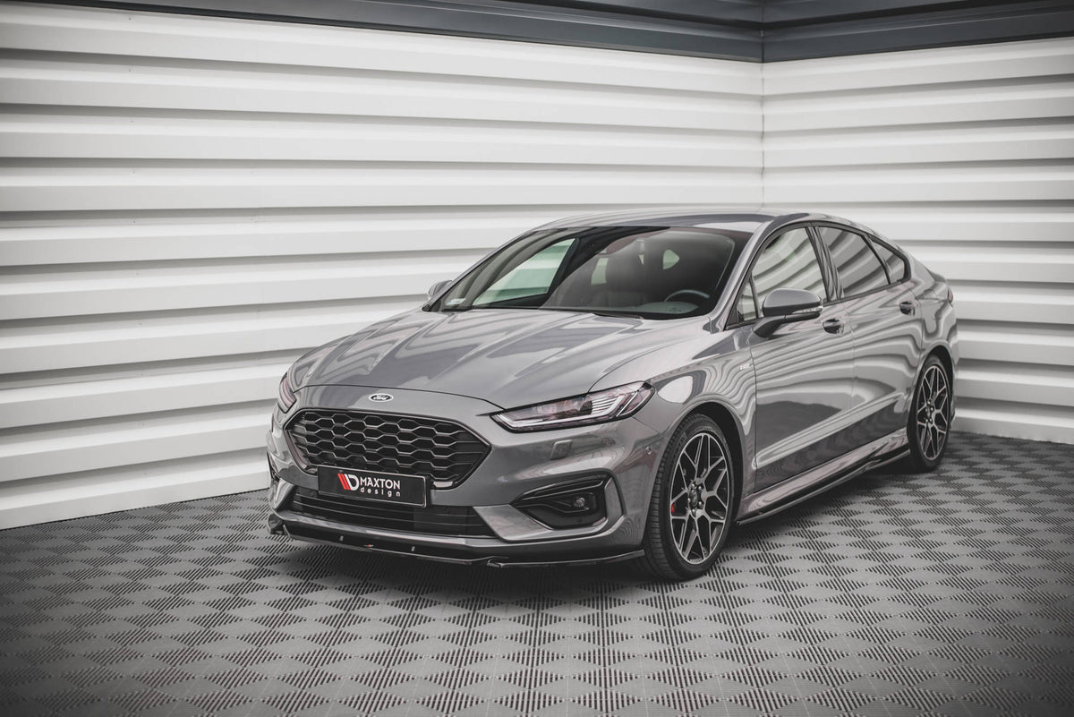 Street+ Spoilerlippe Front Ansatz V.2 passend für Ford Mondeo ST-Line Mk5 Facelift schwarz Hochglanz – Ansicht 3