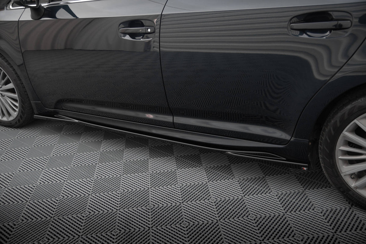 Street+ Seitenschweller Leisten passend für Toyota Avensis Mk3 Facelift schwarz Hochglanz – Ansicht 4
