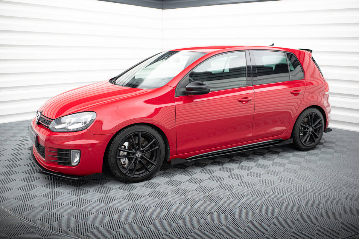 Seitenschweller Flaps passend für VW Golf GTI Mk6 schwarz Hochglanz – Ansicht 1