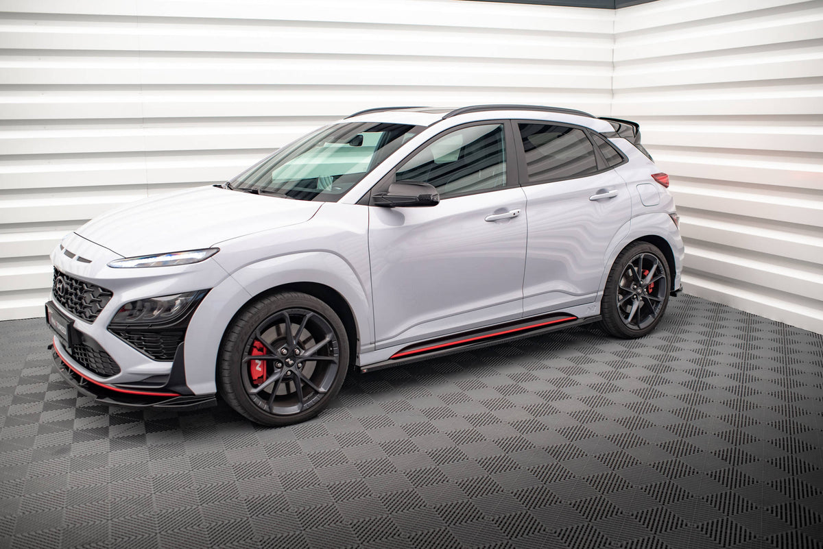 Street+ Seitenschweller Leisten passend für V.1 passend für Hyundai Kona N Mk1 schwarz Hochglanz – Ansicht 4