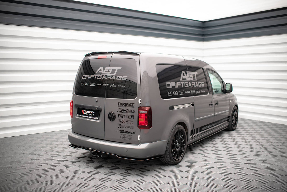 Heckansatz VW Caddy Long Mk3 Facelift schwarz Hochglanz – Ansicht 1