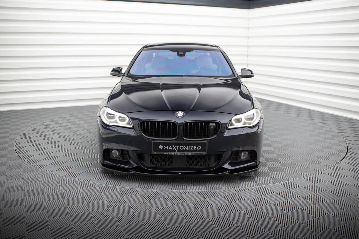 Street+ Spoilerlippe Front Ansatz V.4 passend für BMW 5er F10/F11 M-Paket schwarz Hochglanz – Ansicht 3