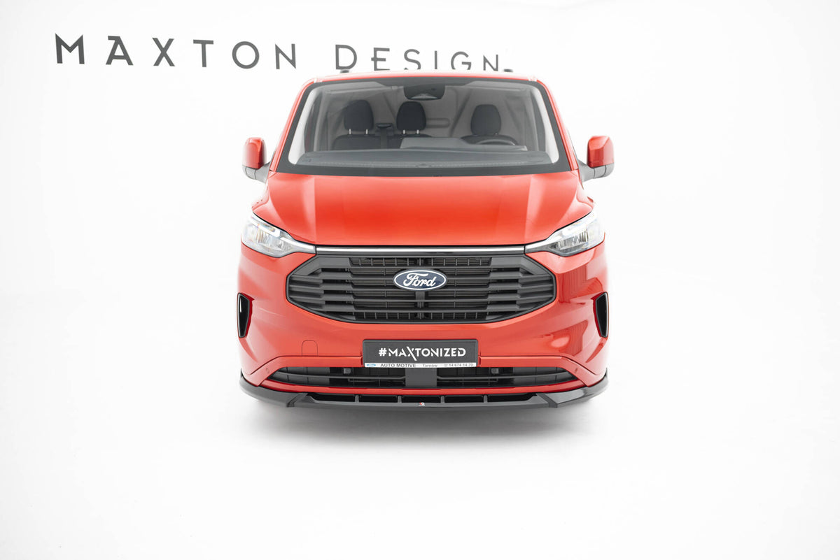 Street+ Spoilerlippe Front Ansatz passend für V.1 Ford Transit Custom / Tourneo Custom Mk2 schwarz Hochglanz – Ansicht 1