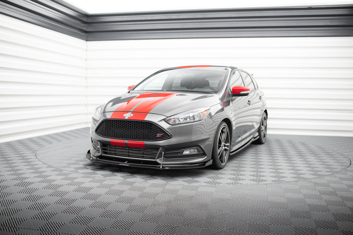 Hybrid Street+ Spoilerlippe Front Ansatz V.2 passend für Ford Focus ST Mk3 FL – Ansicht 3