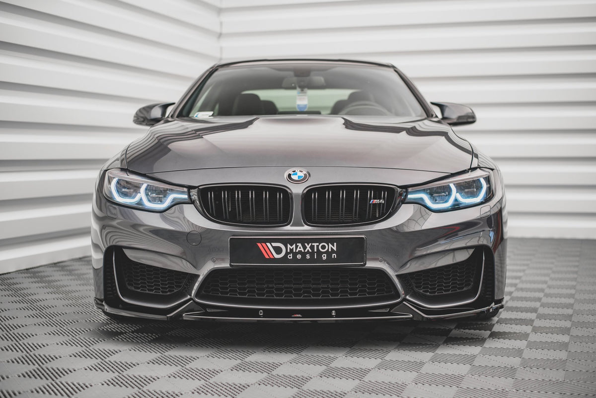 Street+ Spoilerlippe Front Ansatz passend für BMW M4 F82 schwarz Hochglanz – Ansicht 3