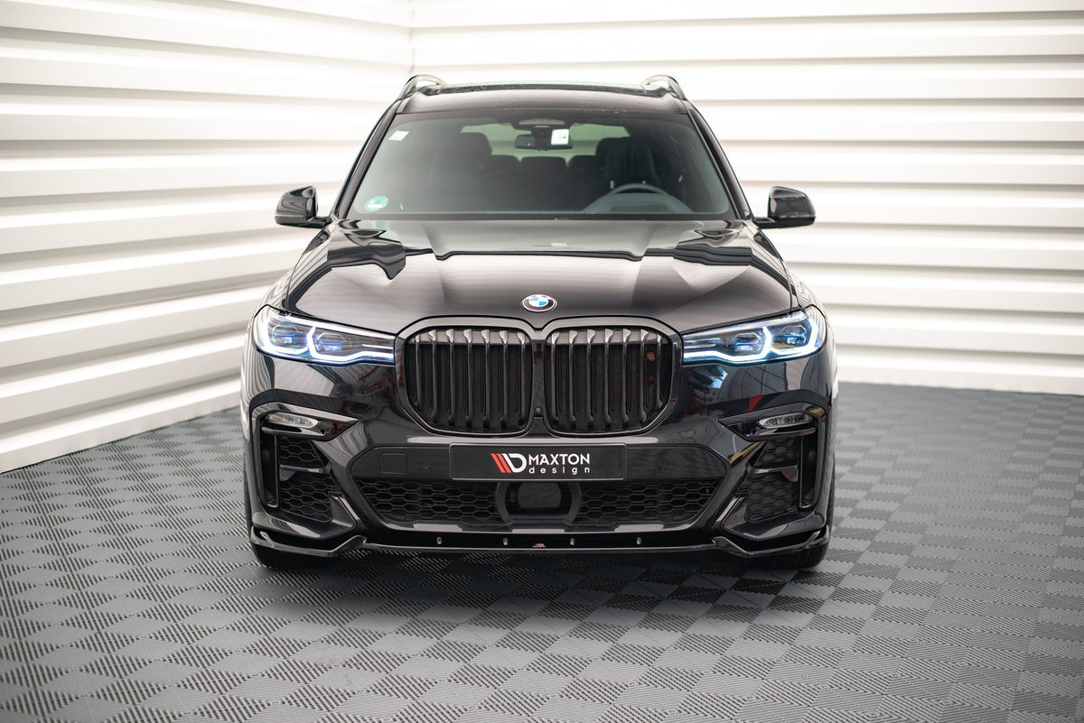 Street+ Spoilerlippe Front Ansatz V.2 passend für BMW X7 M-Paket G07 schwarz Hochglanz – Ansicht 1