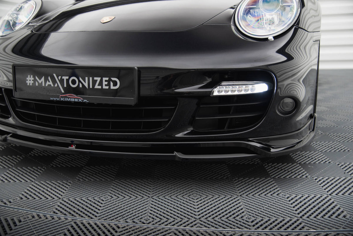 Street+ Spoilerlippe Front Ansatz passend für Porsche 911 Turbo 997 schwarz Hochglanz – Ansicht 5