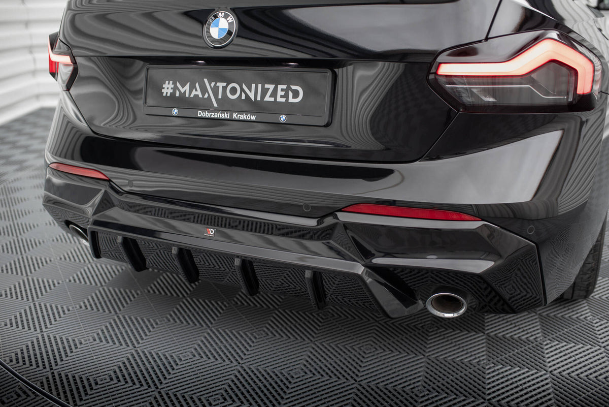 Diffusor Heck Ansatz passend für BMW 2 G42 schwarz Hochglanz – Ansicht 4