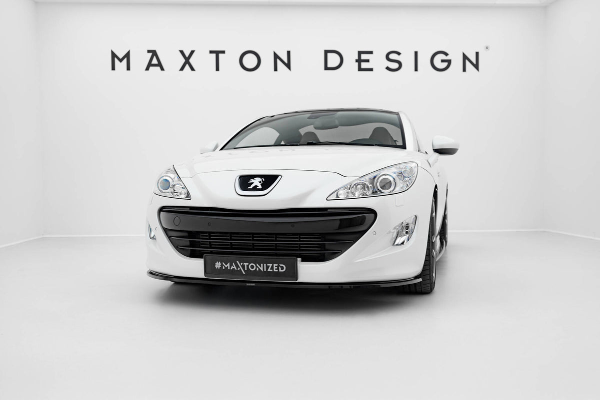Street+ Spoilerlippe Front Ansatz V.1 passend für Peugeot RCZ Mk1 schwarz Hochglanz – Ansicht 3