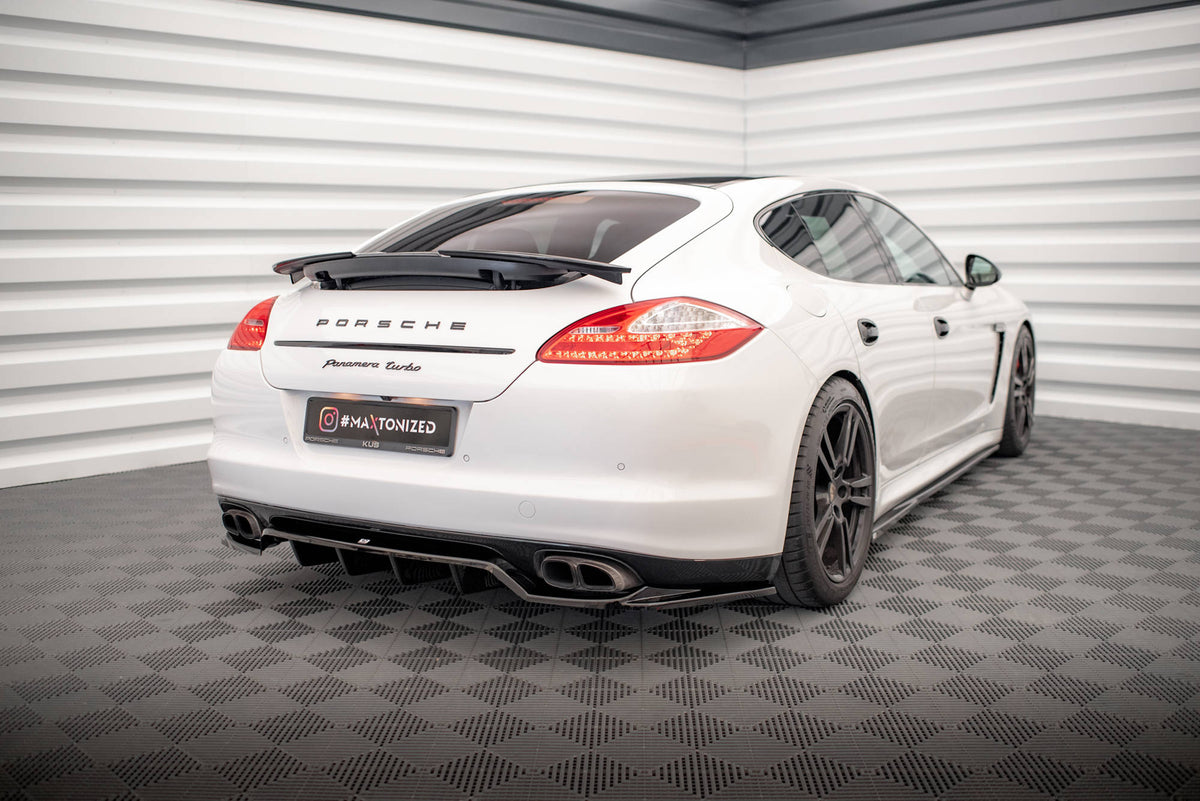 Street+ Mittlerer Diffusor RACE passend für Porsche Panamera Turbo 970 schwarz Hochglanz – Ansicht 1
