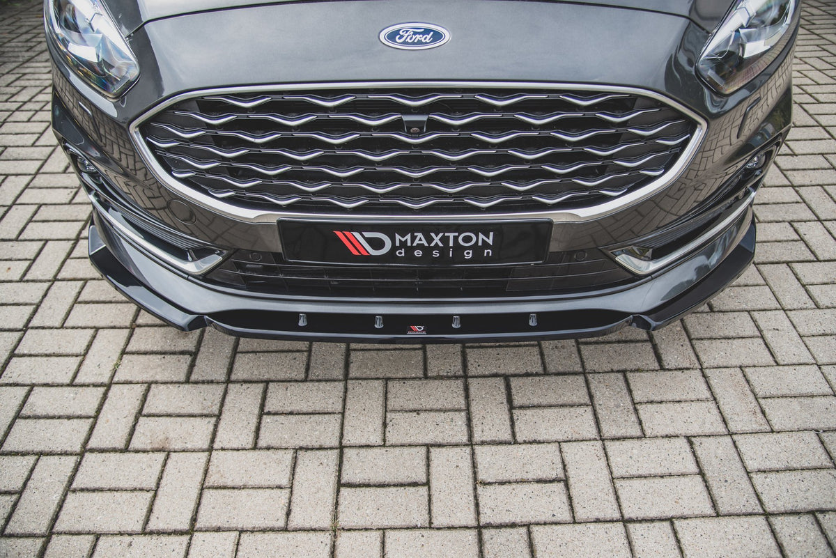 Street+ Spoilerlippe Front Ansatz passend für Ford S-Max Mk2 Facelift schwarz Hochglanz – Ansicht 1