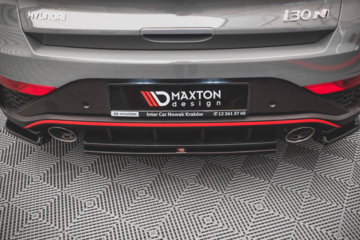 Heckansatz Hyundai I30 N Hatchback Mk3 Facelift schwarz Hochglanz – Ansicht 1