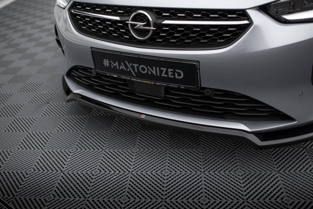 Street+ Spoilerlippe Front Ansatz V.2 passend für Opel Corsa F ( Mk6) schwarz Hochglanz – Ansicht 4