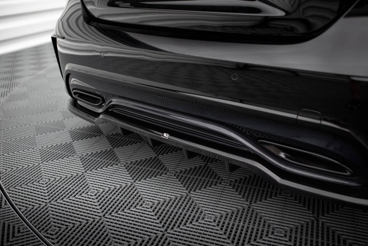 Street+ Mittlerer Diffusor RACE passend für Mercedes-Benz A AMG-Line W176 Facelift schwarz Hochglanz – Ansicht 4
