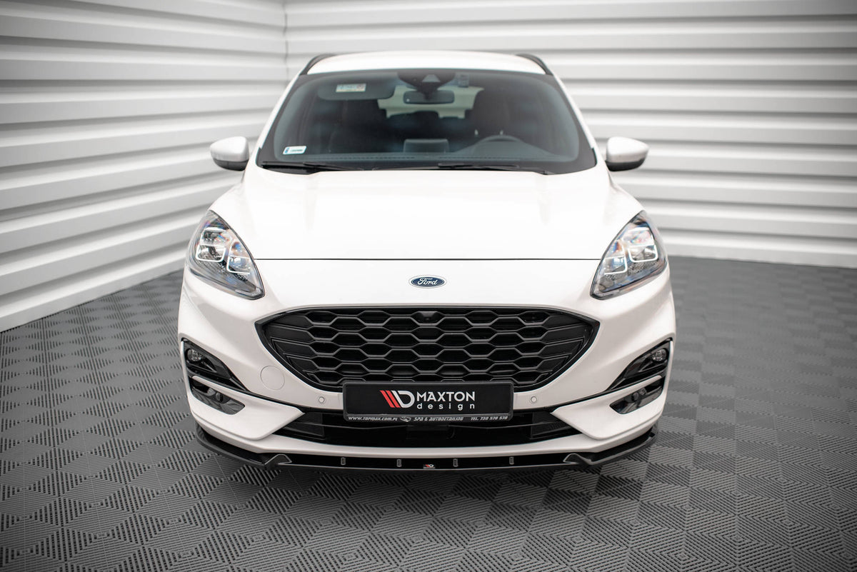 Street+ Spoilerlippe Front Ansatz passend für Ford Kuga ST-Line Mk3 schwarz Hochglanz – Ansicht 1
