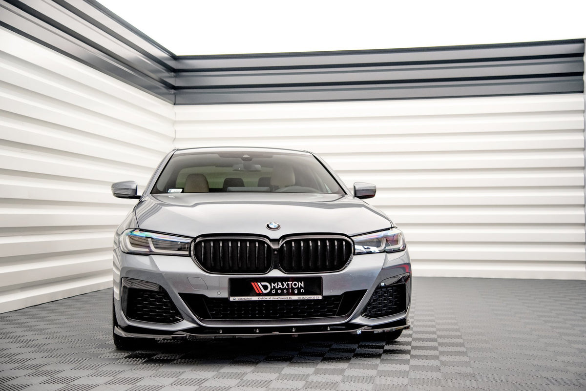 Street+ Spoilerlippe Front Ansatz V.2 passend für BMW 5er M-Paket / M550i / M550d  Limousine / Touring G30 / G31 Facelift  schwarz Hochglanz – Ansicht 1