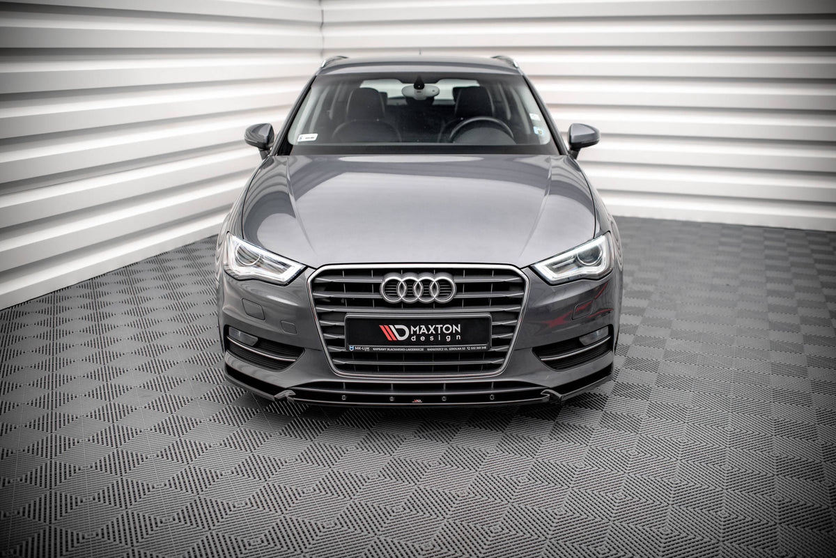 Street+ Spoilerlippe Front Ansatz passend für Audi A3 Sportback 8V schwarz Hochglanz – Ansicht 1