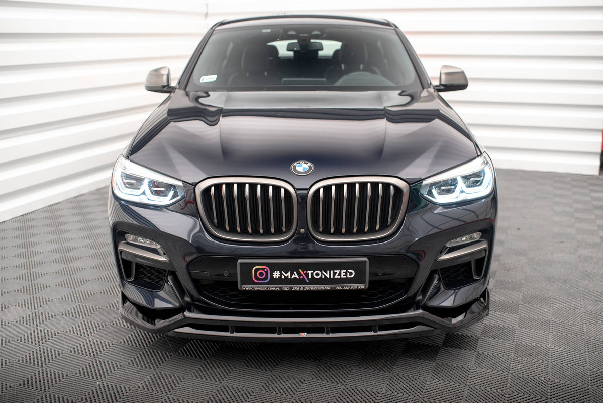 Street+ Spoilerlippe Front Ansatz V.2 passend für BMW X4 M-Paket G02 schwarz Hochglanz – Ansicht 1