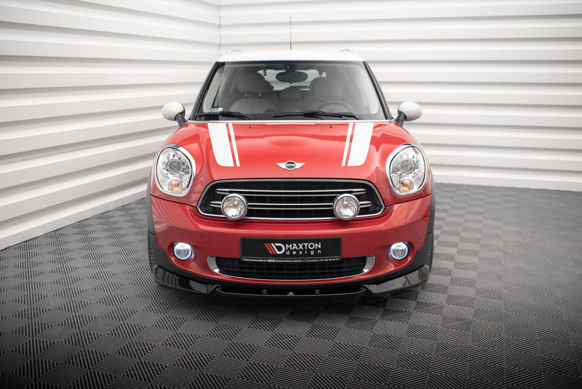Street+ Spoilerlippe Front Ansatz passend für Mini Cooper Countryman R60 Facelift schwarz Hochglanz – Ansicht 1
