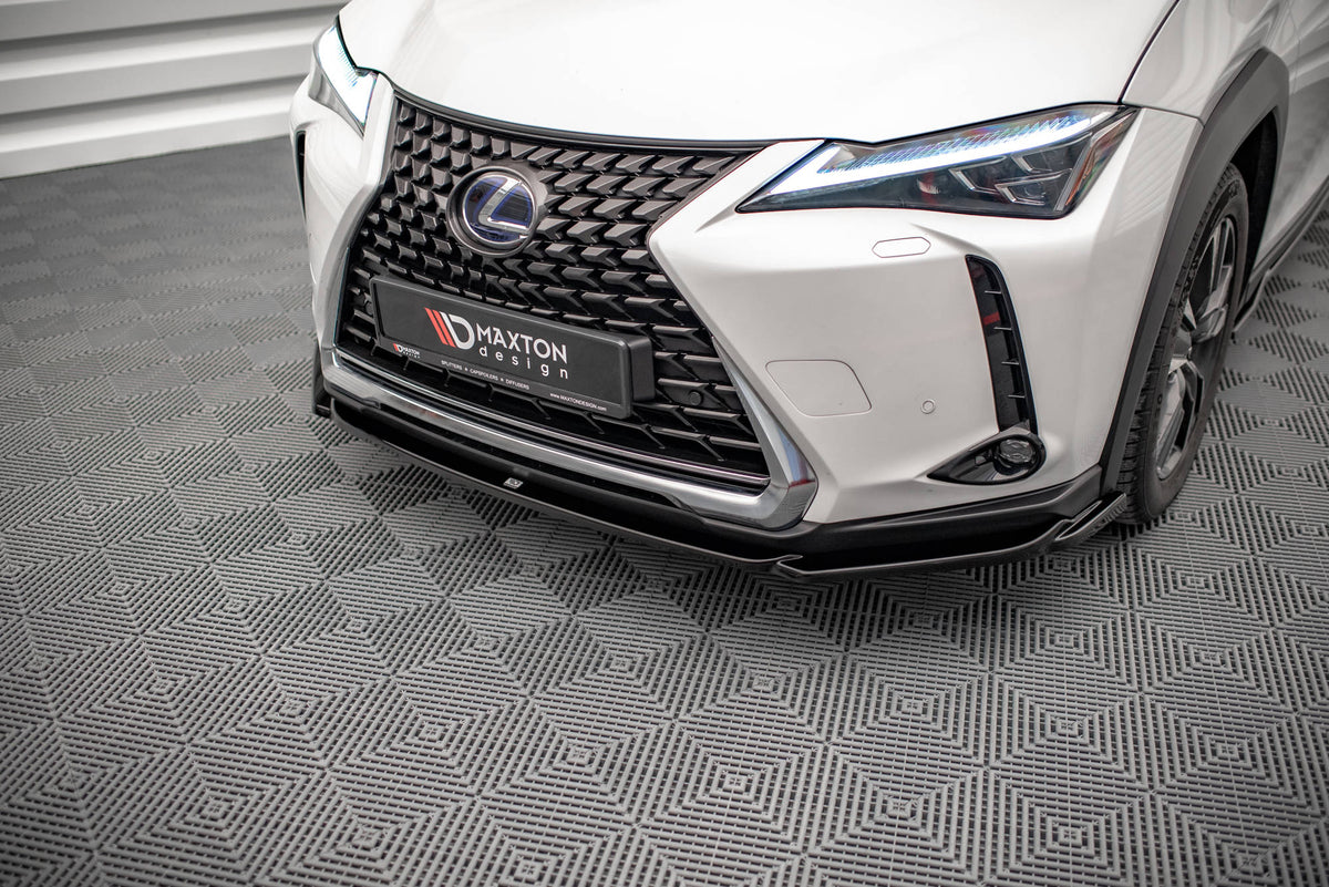 Street+ Spoilerlippe Front Ansatz passend für Lexus UX F-Sport Mk1 schwarz Hochglanz – Ansicht 3