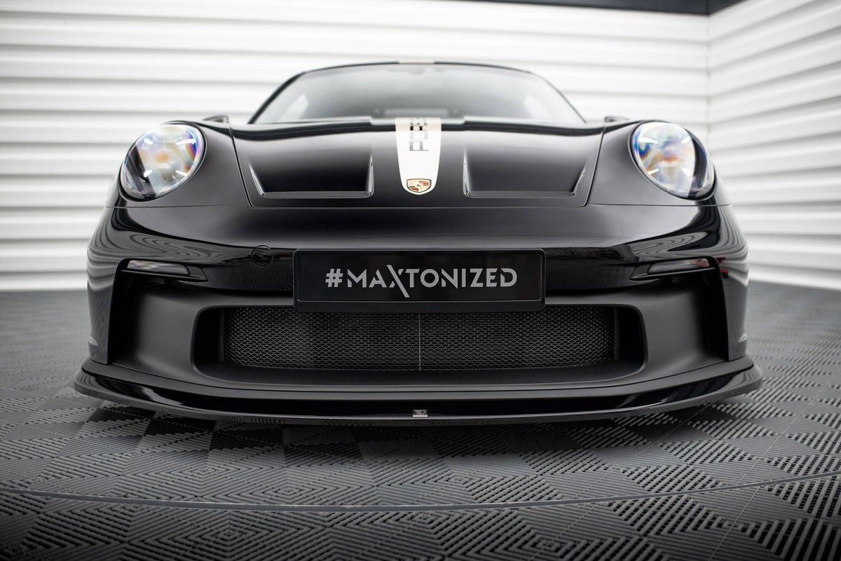 Street+ Spoilerlippe Front Ansatz passend für Porsche 911 992 GT3 schwarz Hochglanz – Ansicht 5