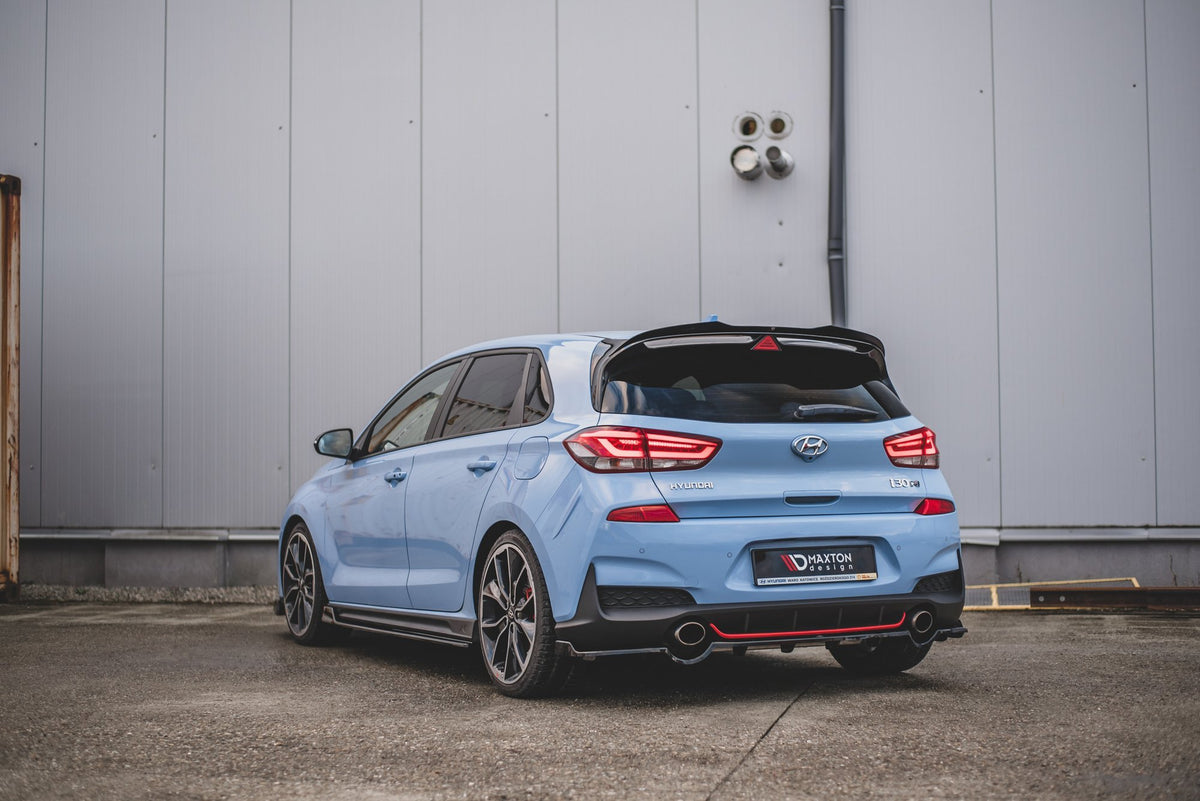 Street+ Mittlerer Diffusor RACE passend für Hyundai I30 N Mk3 Hatchback schwarz Hochglanz – Ansicht 1