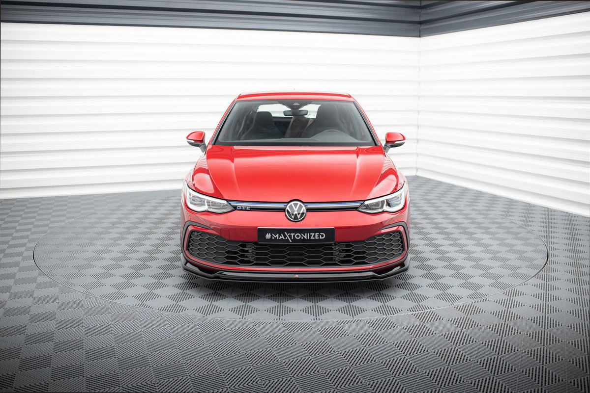 Street+ Spoilerlippe Front Ansatz V.6 passend für VW Golf GTI / GTE / GTD / R-Line Mk8 schwarz Hochglanz – Ansicht 1