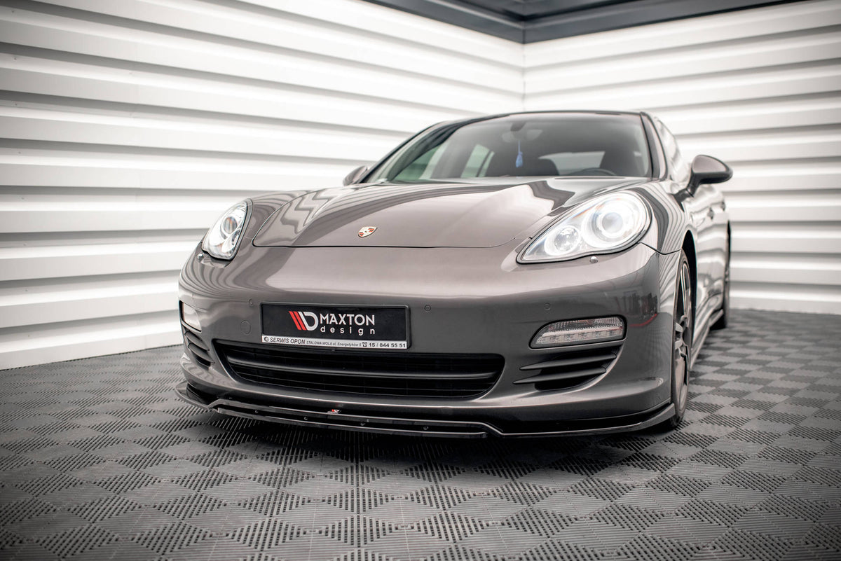 Street+ Spoilerlippe Front Ansatz V.1 passend für Porsche Panamera / Panamera Diesel 970 schwarz Hochglanz – Ansicht 4