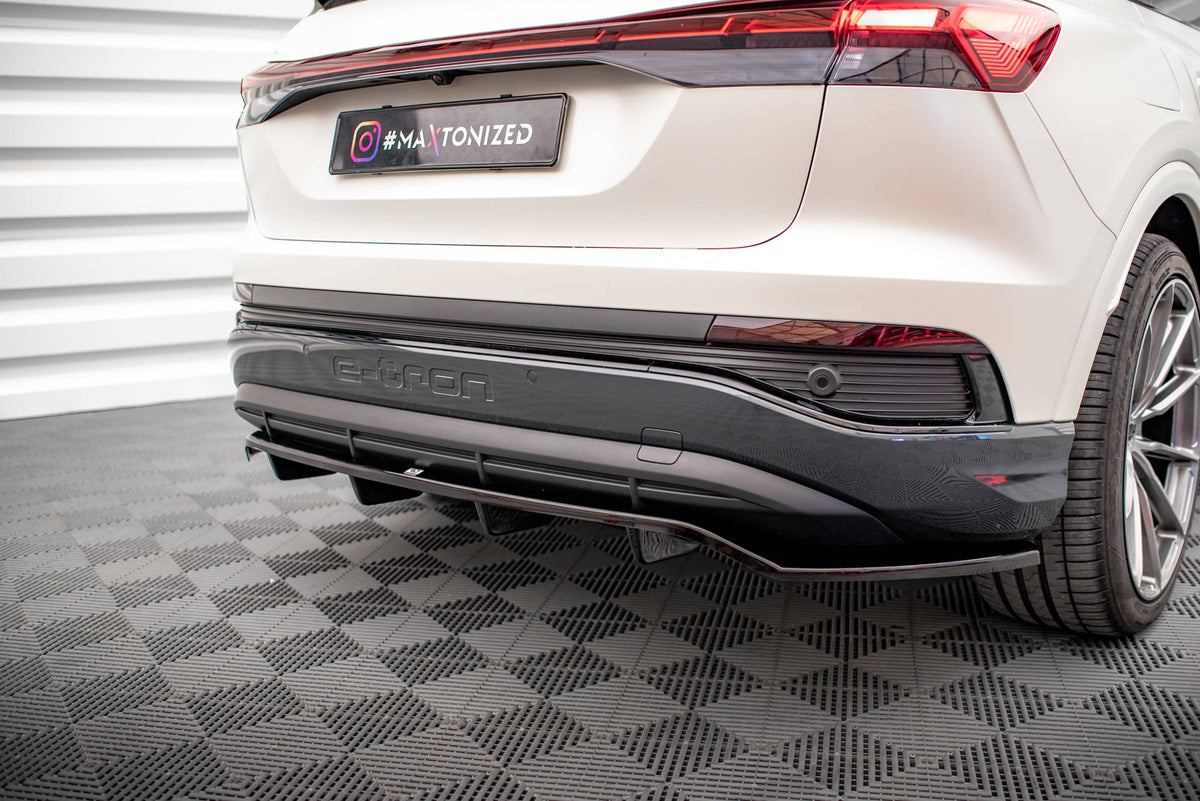 Street+ Mittlerer Diffusor RACE passend für Audi Q4 e-tron Sportback S-line Mk1 schwarz Hochglanz – Ansicht 5