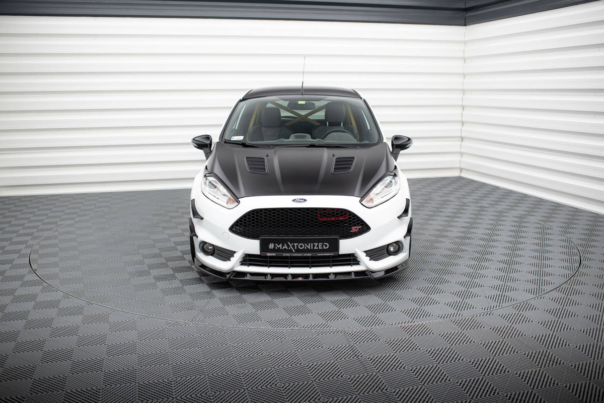 Street+ Spoilerlippe Front Ansatz V.6 passend für Ford Fiesta ST Mk7 Facelift schwarz Hochglanz – Ansicht 1