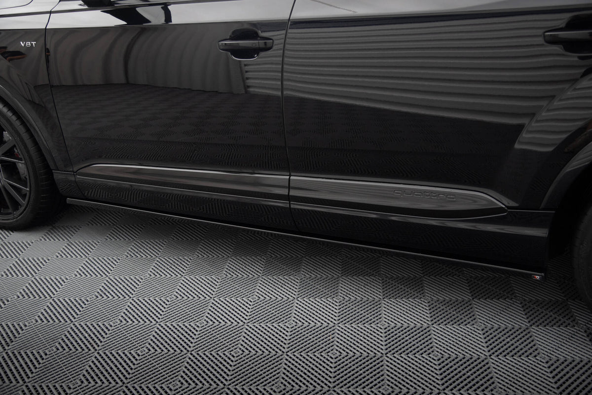 Street+ Seitenschweller Leisten V.2 passend für Audi SQ7 / Q7 S-Line Mk2 schwarz Hochglanz – Ansicht 4