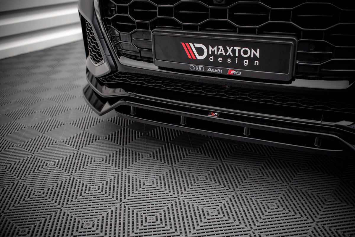 Street+ Spoilerlippe Front Ansatz V.3 passend für Audi RSQ8 Mk1 schwarz Hochglanz – Ansicht 3