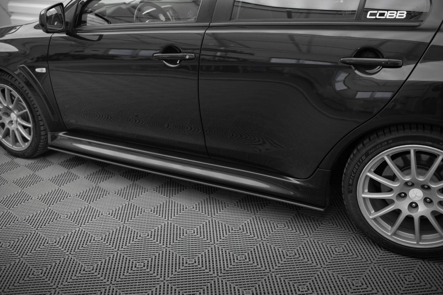 Street Pro Street+ Seitenschweller Leisten passend für Mitsubishi Lancer EVO X – Ansicht 4