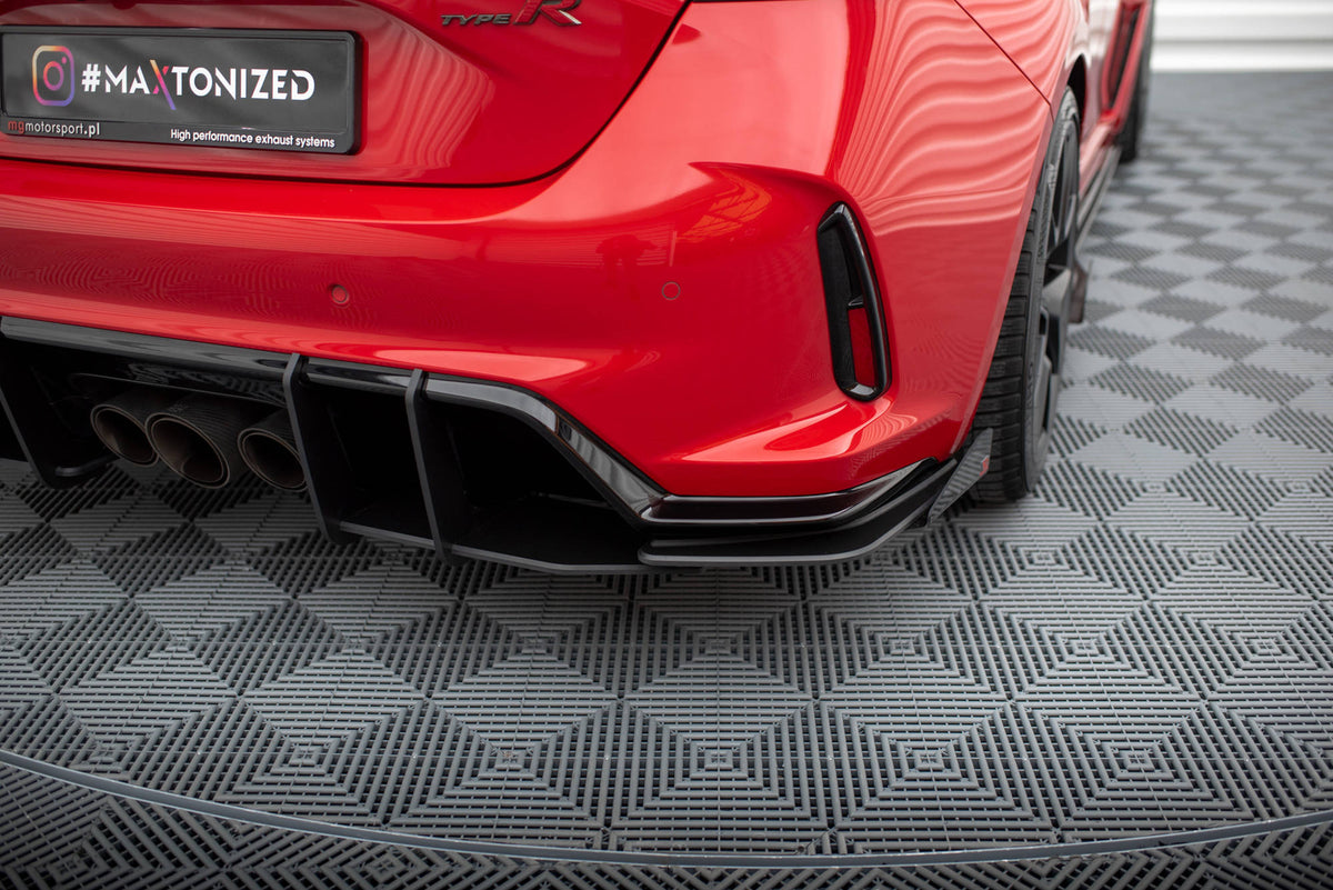 Street Pro Heck Ansatz Flaps Diffusor + Flaps passend für Honda Civic Type-R Mk 11 schwarz Hochglanz – Ansicht 3
