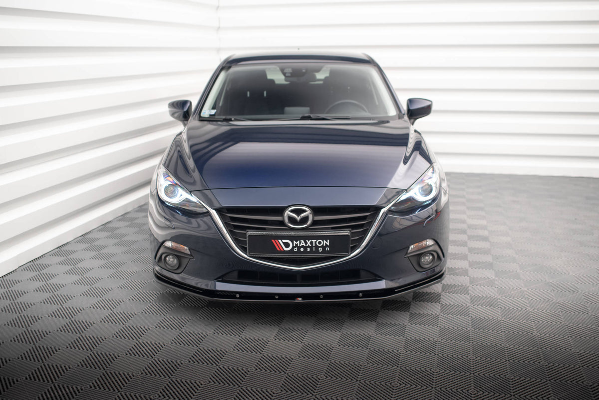 Street+ Spoilerlippe Front Ansatz passend für Mazda 3 Mk3 schwarz Hochglanz – Ansicht 1