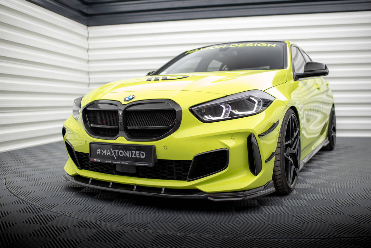Prepreg Carbon Fiber Street+ Spoilerlippe Front Ansatz passend für BMW 1er M-Paket / M135i / 128ti F40 – Ansicht 3