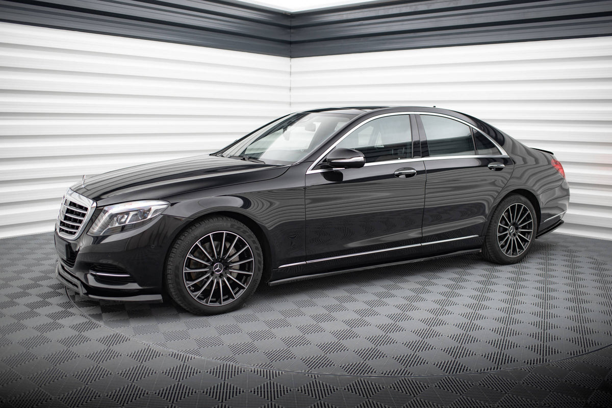Street+ Seitenschweller Leisten passend für Mercedes-Benz S W222 schwarz Hochglanz – Ansicht 3