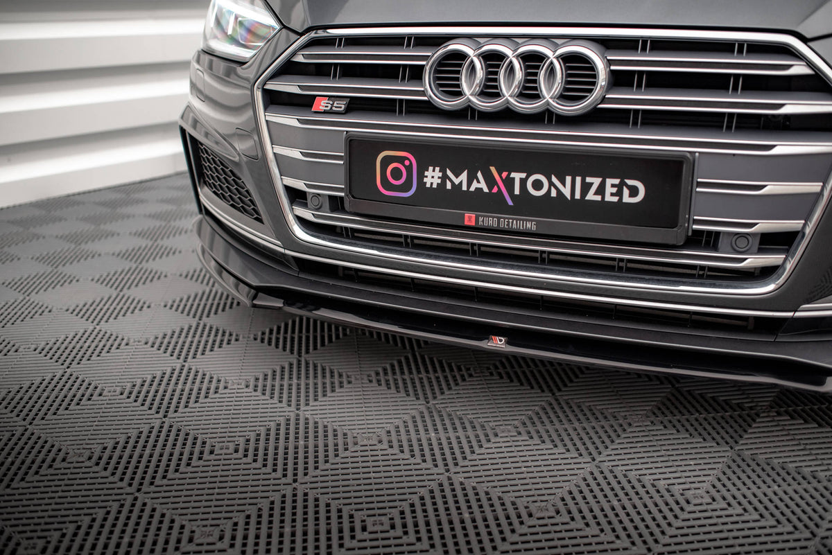 Street+ Spoilerlippe Front Ansatz V.2 passend für Audi S5 / A5 S-Line F5 Coupe / Sportback schwarz Hochglanz – Ansicht 4