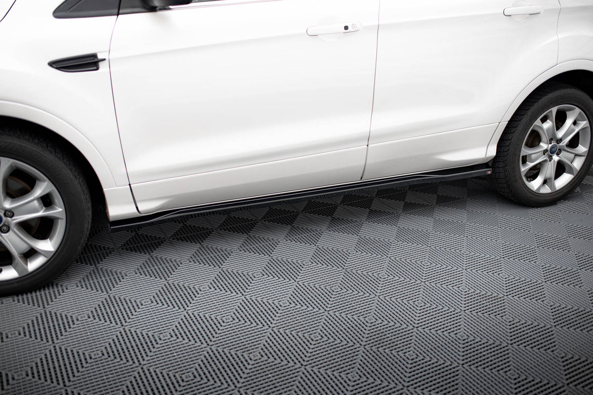 Street+ Seitenschweller Leisten passend für Ford Kuga ST-Line Mk2 Facelift schwarz Hochglanz – Ansicht 3