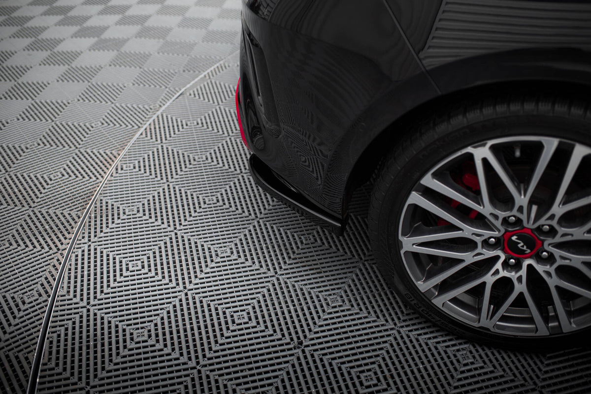 Heck Ansatz Flaps Diffusor passend für Kia Ceed GT Mk3 Facelift schwarz Hochglanz – Ansicht 3