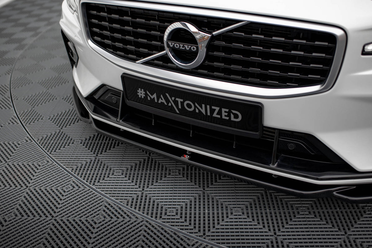Street+ Spoilerlippe Front Ansatz V.2 passend für Volvo S60/V60 R-Design Mk3 schwarz Hochglanz – Ansicht 4
